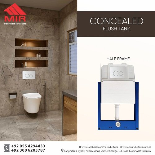 Concealed Flush Toilet Tank
